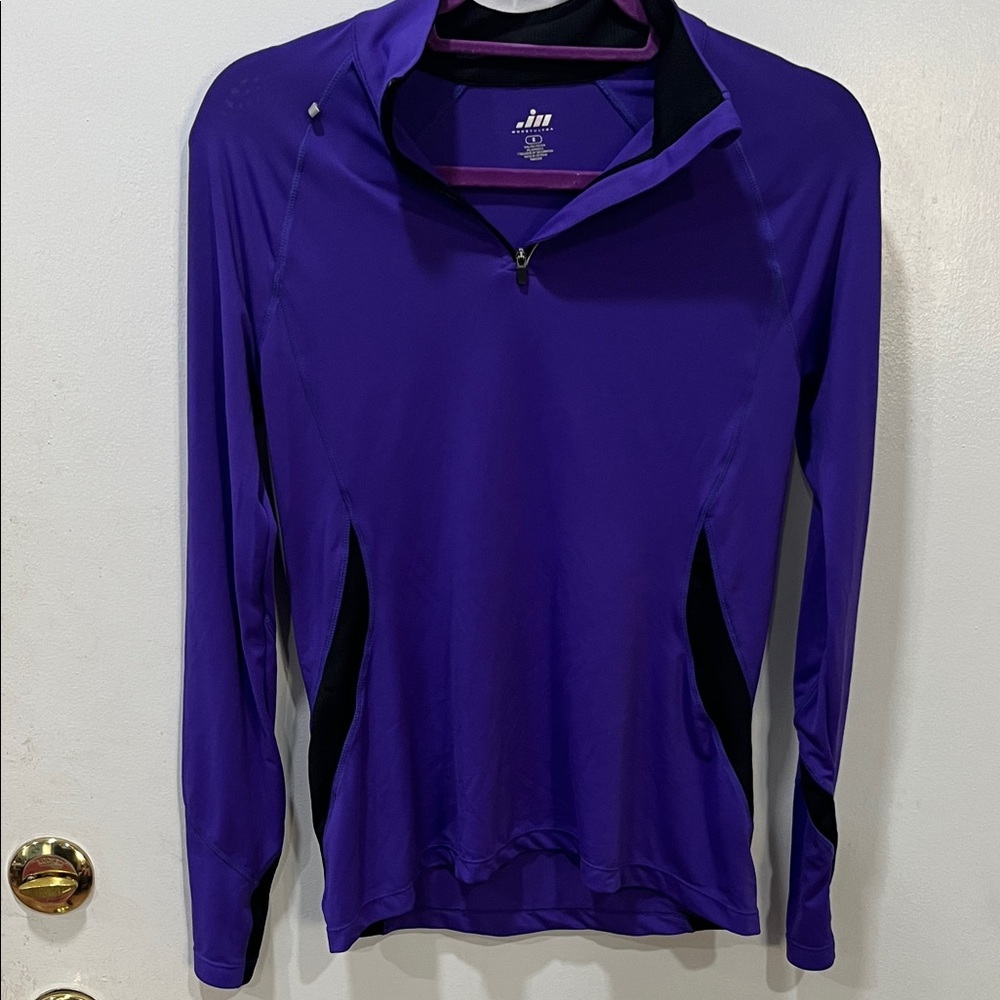 Purple Long-Sleeve Athletic Top